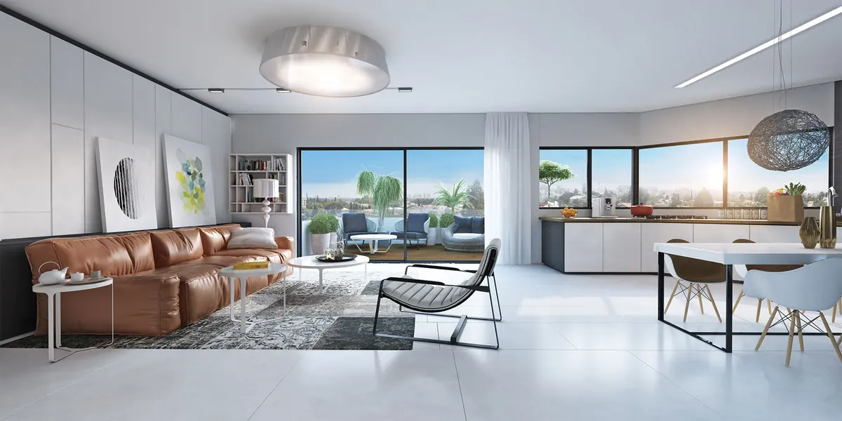 Interior rendering — Schechter Family